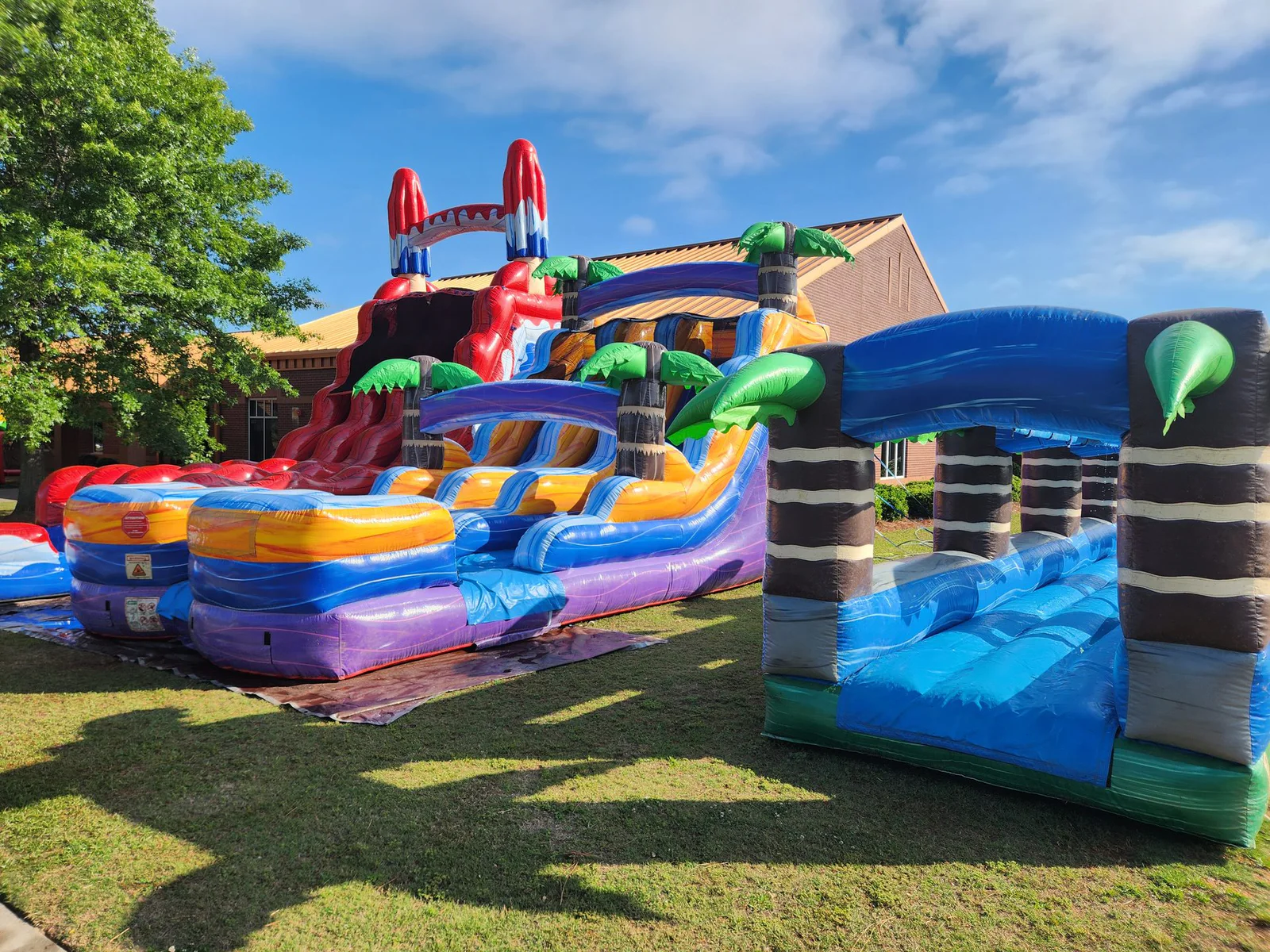 Actual Wow Inflatables rental unit set up at an outdoor event