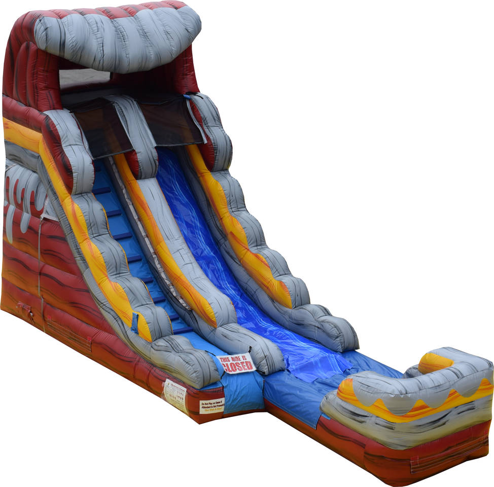 Volcano slide wet/dry rental from Wow Inflatables